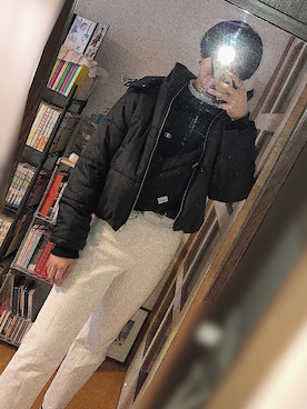 「Lee（リー）のアイテム（ボディバッグ/ウエストポーチ）」を使った、うえださん（レディース・165cm）の冬コーディネート