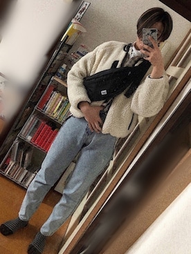 「SUGAR BISKET（シュガービスケット）のアイテム（ブルゾン）」を使った、うえださん（レディース・165cm）の冬コーディネート