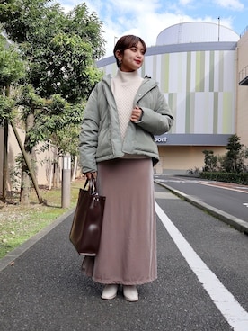 「ベロアスカート」｜「アイテム（その他シューズ）」を使った、Airiさん（レディース・159cm）の秋コーディネート