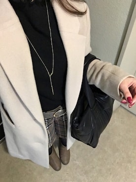 「SNIDEL（スナイデル）のアイテム（チェスターコート）」を使った、✩KaoRi✩さん（レディース・143cm）の秋コーディネート
