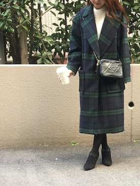 「dazzlin（ダズリン）のアイテム（チェスターコート）」を使った、✩KaoRi✩さん（レディース・143cm）の冬コーディネート