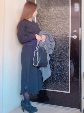「STELLA McCARTNEY（ステラマッカートニー）のStella McCartney - Falabella ショルダーバッグ M - women - ポリエステル/metal - ワンサイズ（ショルダーバッグ）」を使った、✩KaoRi✩さん（レディース・143cm）の春コーディネート