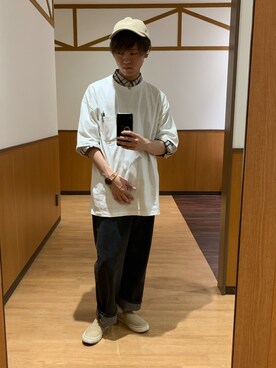 Champion コットンツイルキャップを使ったメンズ人気ファッションコーディネート Wear