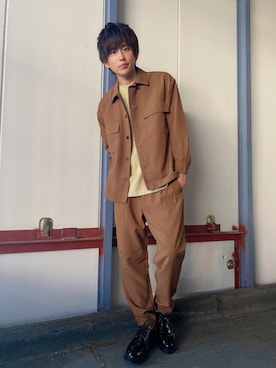 「WEGO（ウィゴー）のアイテム（スラックス）」を使った、西村智也さん（メンズ・178cm）の秋コーディネート