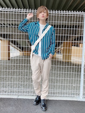 「アイテム（ドレスシューズ）」を使った、西村智也さん（メンズ・178cm）の秋コーディネート