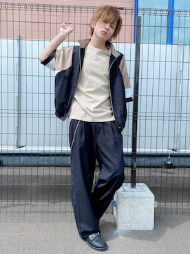 「WEGO（ウィゴー）のアイテム（ローファー）」を使った、西村智也さん（メンズ・178cm）の秋コーディネート