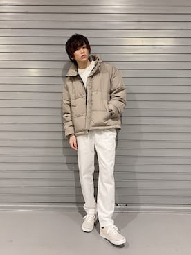「WEGO（ウィゴー）のアイテム（ダウンジャケット/コート）」を使った、西村智也さん（メンズ・178cm）の冬コーディネート