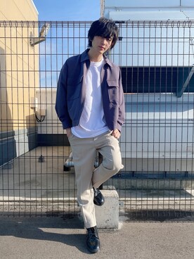 「WEGO（ウィゴー）のアイテム（ブルゾン）」を使った、西村智也さん（メンズ・178cm）の春コーディネート