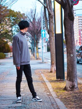 「instagramフォローお願いします」｜「アイテム（その他）」を使った、ゆうとさん（メンズ・179cm）の冬コーディネート