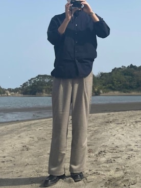 「SOYOUS（ソユーズ）のアイテム（パンツ）」を使った、MASAKIさん（メンズ・172cm）の春コーディネート