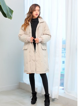 「アイテム（ダウンジャケット/コート、その他）」を使った、kormarchさん（レディース・167cm）の冬コーディネート