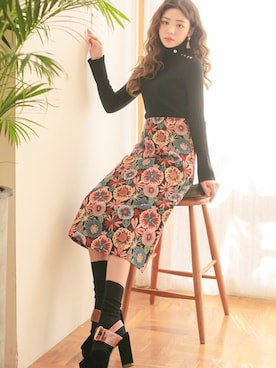 「KAKKO（カッコ）のアイテム（ニット/セーター）」を使った、kormarchさん（レディース・167cm）の冬コーディネート