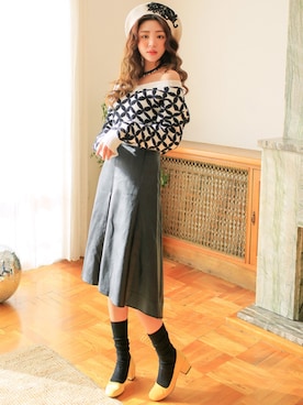 「KORMARCH（コマチ）のアイテム（帽子）」を使った、kormarchさん（レディース・167cm）の冬コーディネート