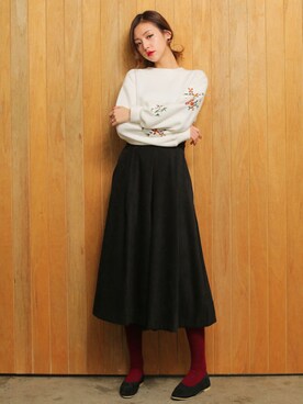 「アイテム（Tシャツ/カットソー、その他）」を使った、kormarchさん（レディース・167cm）の冬コーディネート