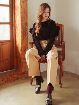 「KORMARCH（コマチ）のアイテム」を使った、kormarchさん（レディース・167cm）の冬コーディネート