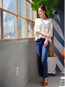 「KORMARCH（コマチ）のアイテム」を使った、kormarchさん（レディース・167cm）の春コーディネート