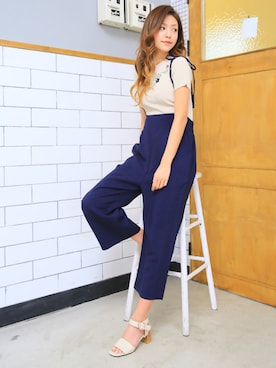「KORMARCH（コマチ）のアイテム（つなぎ/オールインワン）」を使った、kormarchさん（レディース・167cm）の春コーディネート