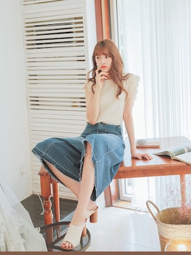 「アイテム（その他トップス、その他）」を使った、kormarchさん（レディース・167cm）の夏コーディネート