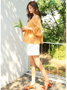 「KORMARCH（コマチ）のアイテム」を使った、kormarchさん（レディース・167cm）の夏コーディネート