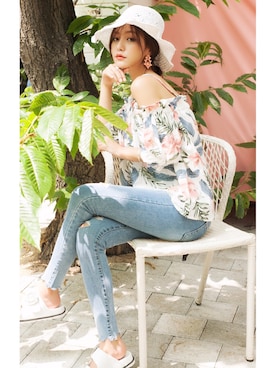 「KORMARCH（コマチ）のアイテム」を使った、kormarchさん（レディース・167cm）の夏コーディネート