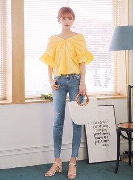 「KORMARCH（コマチ）のアイテム（シャツ/ブラウス）」を使った、kormarchさん（レディース・167cm）の夏コーディネート