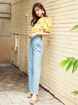 「KORMARCH（コマチ）のアイテム」を使った、kormarchさん（レディース・167cm）の夏コーディネート