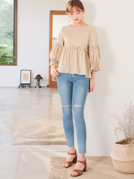 「KORMARCH（コマチ）のアイテム」を使った、kormarchさん（レディース・167cm）の夏コーディネート