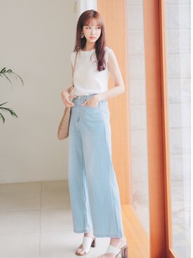 「KORMARCH（コマチ）のアイテム」を使った、kormarchさん（レディース・167cm）の夏コーディネート