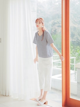 「ギンカムチェック」｜kormarchさん（レディース・167cm）の夏コーディネート