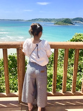 「MEI（メイ）のアイテム」を使った、あっちゃんさん（レディース）の夏コーディネート