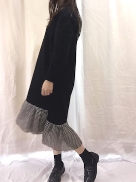 「拼接」｜南西さん（レディース・157cm）の冬コーディネート