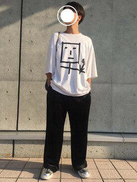 「MYne（マイン）のアイテム（シューズ）」を使った、TWOBASAさん（メンズ・172cm）の夏コーディネート