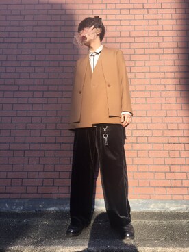 「Paul Smith（ポールスミス）のアイテム（キーホルダー）」を使った、TWOBASAさん（メンズ・172cm）の秋コーディネート