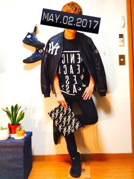 「Avail（アベイル）のアイテム（ブルゾン）」を使った、SEIYA☻さん（メンズ・174cm）の春コーディネート