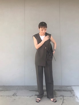 「ラブアンドピース2020」｜「アイテム（スラックス）」を使った、ａｙａさん（レディース・153cm）の秋コーディネート