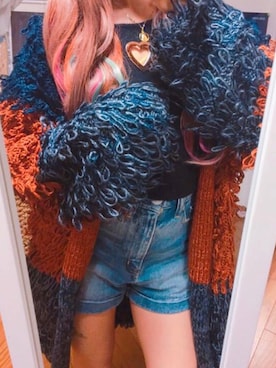 「EVRIS（エヴリス）のアイテム（その他アウター）」を使った、なーにょさん（レディース・152cm）の秋コーディネート