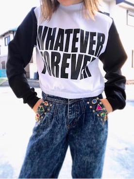 「JOYRICH」｜「アイテム（スウェット）」を使った、なーにょさん（レディース・152cm）の秋コーディネート