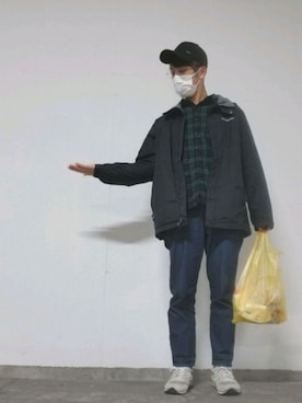「TAKEO KIKUCHI（タケオキクチ）のアイテム（帽子）」を使った、zmさん（メンズ・177cm）の春コーディネート