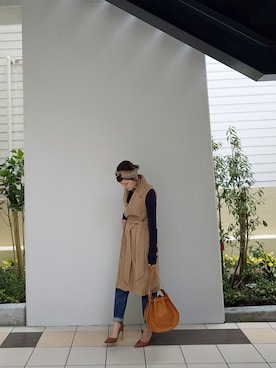 「TODAYFUL（トゥデイフル）のアイテム（その他アウター）」を使った、AYAKA NAGASUEさん（レディース・154cm）の冬コーディネート
