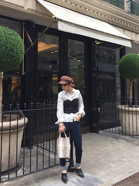 「アイテム（ブーティ）」を使った、AYAKA NAGASUEさん（レディース・154cm）の春コーディネート