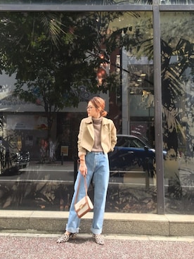 「TODAYFUL（トゥデイフル）のアイテム（トレンチコート）」を使った、AYAKA NAGASUEさん（レディース・154cm）の秋コーディネート