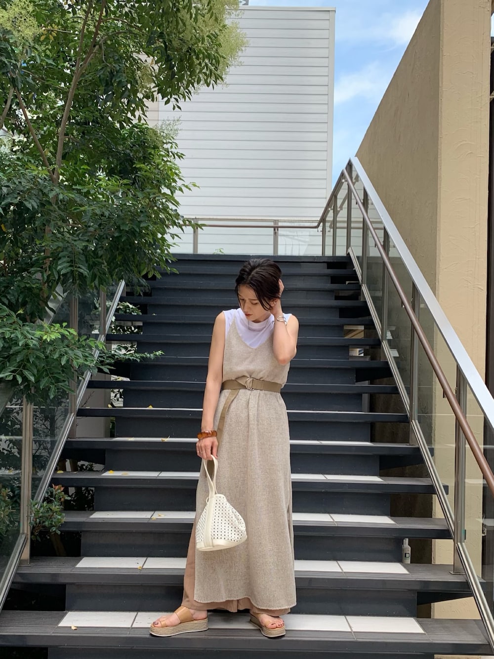 TODAYFUL（トゥデイフル）の「リネンキャミソールワンピース