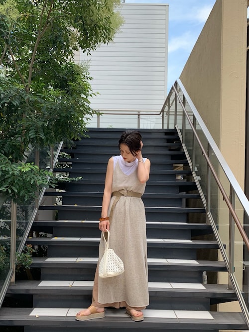 TODAYFUL（トゥデイフル）の「リネンキャミソールワンピース