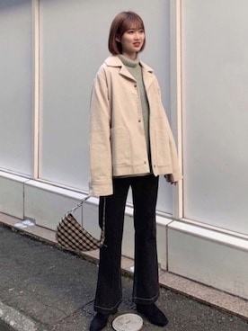 「FUN FROM FUN（ファンフロムファン）のアイテム」を使った、あいりさん（レディース・168cm）の秋コーディネート