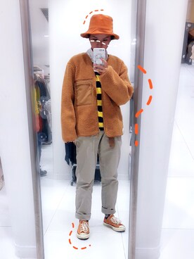 「アイテム（ブルゾン）」を使った、maetamongさん（レディース・166cm・10代）の冬コーディネート