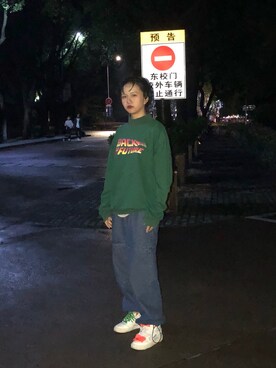 「school」｜「アイテム（その他シューズ）」を使った、maetamongさん（レディース・166cm）の冬コーディネート