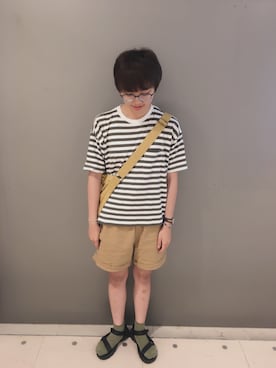 「MUJI」｜「アイテム（メッセンジャーバッグ）」を使った、Winnieさん（レディース・162cm）の夏コーディネート