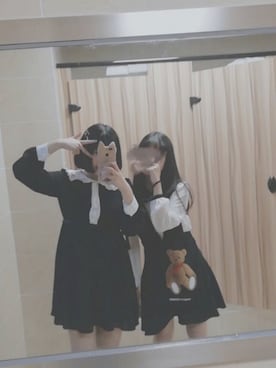 「BUBBLES（バブルス）のアイテム（ワンピース/ドレス）」を使った、Hikaruさん（レディース・159cm）の秋コーディネート