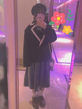 Hikaruさん（レディース・158cm）の冬コーディネート