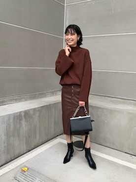 まるさん（JEANASIS）さん（レディース・171cm）の冬コーディネート